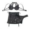 Subblime - 957582 Ensemble Soutien-Gorge Et Jupe En Cuir Noir S/M